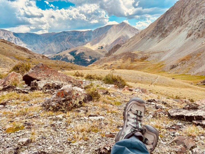 View from mountain pass in Wyoming